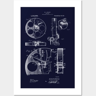 Motion Picture Film Reel Canister Patent 1915 Posters and Art